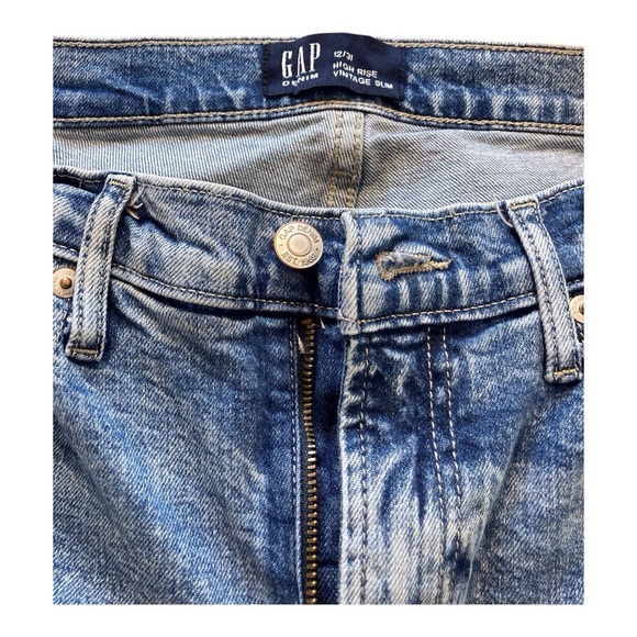 Y2K GAP High-Rise Straight Jeans 2003 Size 12 McBling Goldmine rare find classic - Picture 3 of 10